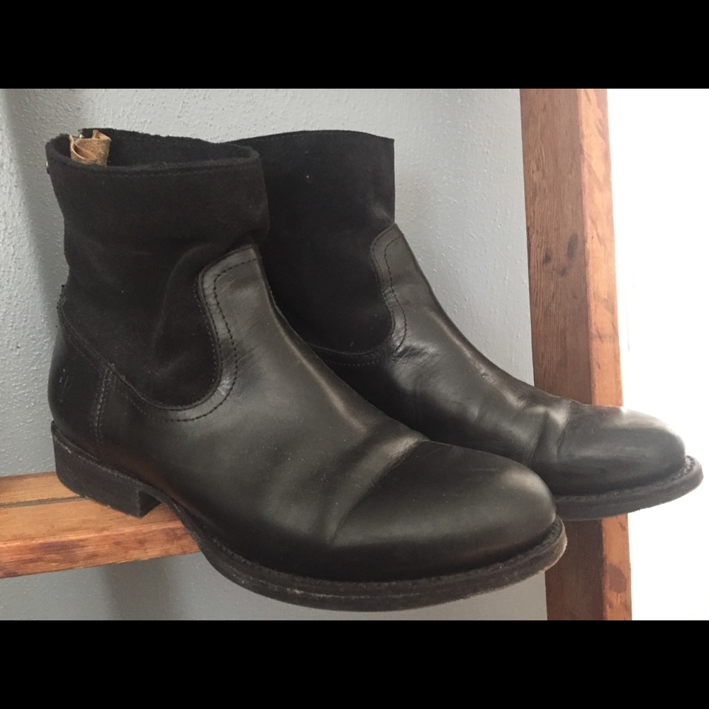Black Frye boots, size 7 1/2. EUC